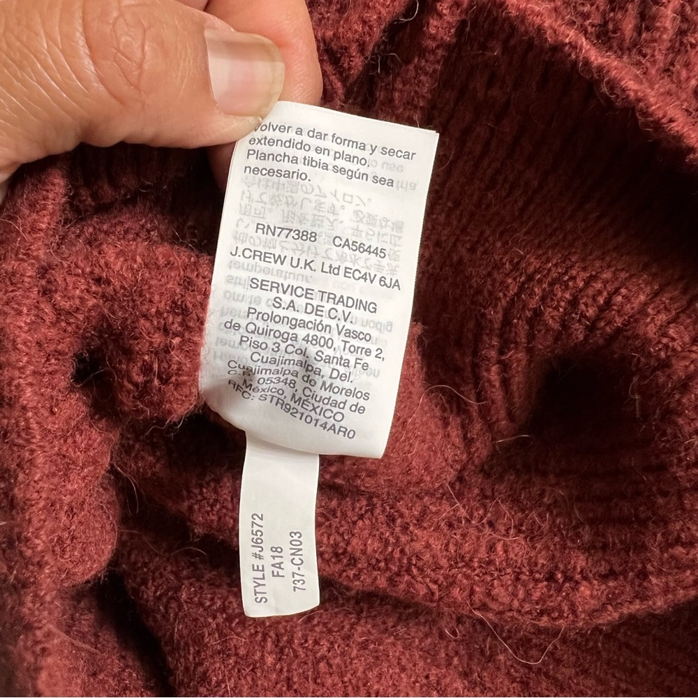 J.Crew 365 Maroon Shawl Pullover V.
Neck Sweater size XXS - Picture 5 of 10